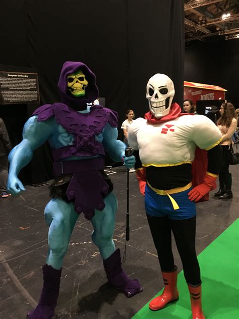 Papyrus meets skeletor at London Comicon 27/10/18, papyrus costume made ...