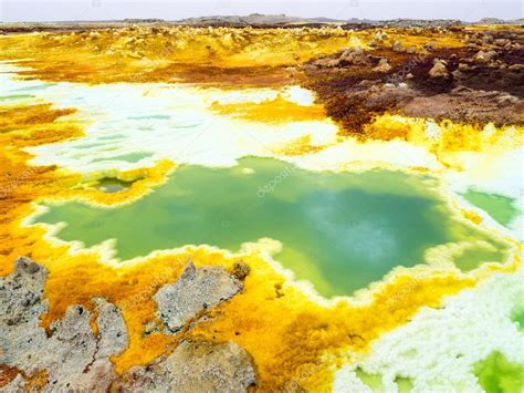 Sulphur lake in volcanic explosion — Stock Photo © magdalena.paluchowska #126515924