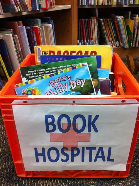 Book Hospital | Book hospital, Preschool library, Elementary school library