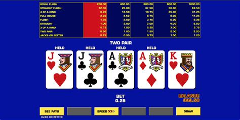 Free Video Poker - Play Video Poker w' No Download / Account