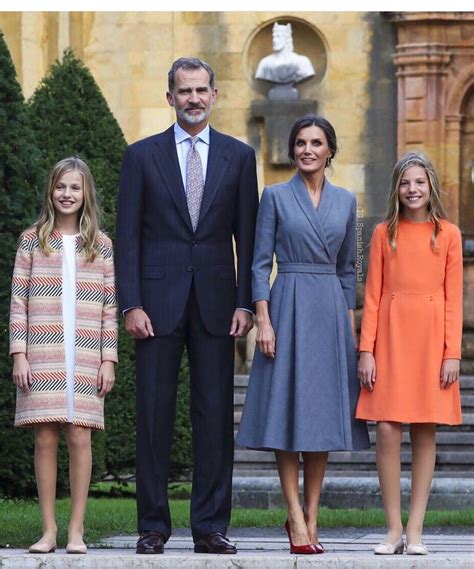 the spanish royal family poses for a photo in front of an old building ...