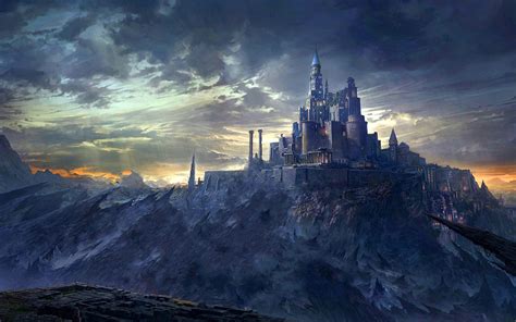 Image for Fantasy Mountain Castles Wallpaper Free HD | Study | Pinterest | Castles, Dark castle ...