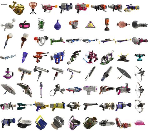 The Spriters Resource - Full Sheet View - Splatoon 3 - Weapon Icons (3D)