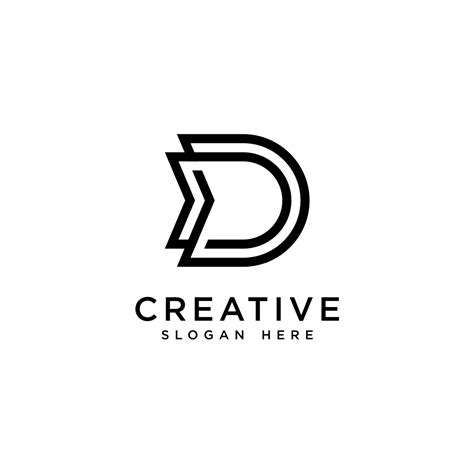 d letter logo vector design - MasterBundles