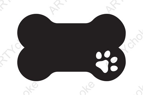 Dog Bone Paw Name Tag. SVG File Graphic by artychoke.design · Creative Fabrica