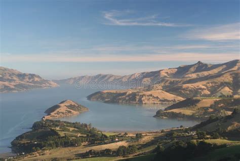 Akaroa harbour stock image. Image of zealand, space, copy - 7883037