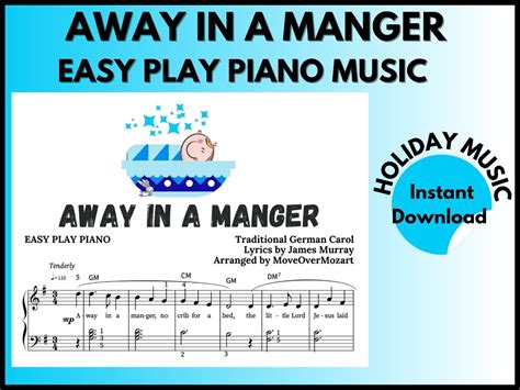 Away in a Manger, Christmas Sheet Music, Holiday Music, Piano Sheet ...