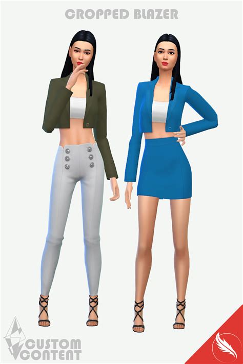 The Sims 4 Cropped Blazer - The Sims 4 Custom Content