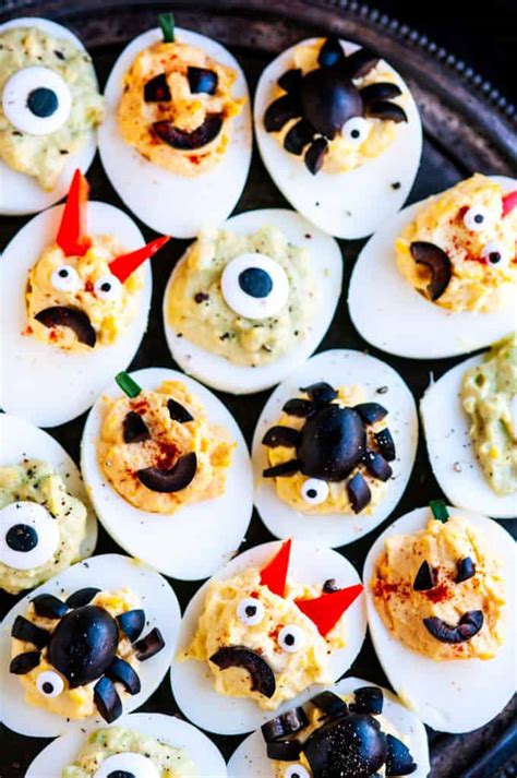 Halloween Deviled Eggs - Aberdeen's Kitchen