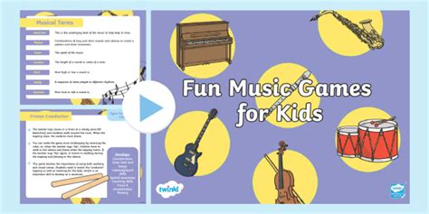 Fun Music Games for Kids PowerPoint (Teacher-Made)