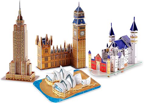 Buy 3D Kids Puzzles (Four 3D Puzzles for Kids in Individual Color Boxes ...