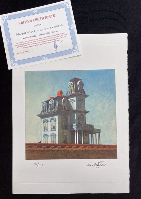 Sold Price: Edward Hopper - House by the railroad. - June 5, 0121 8:00 PM CEST