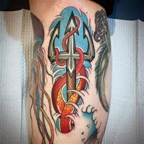 40 Trident Tattoo Designs For Men - Neptune Ink Ideas