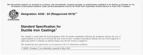 ASTM-A536:19 pdf free download - Standard Specification for Ductile lron Castings - Standards World