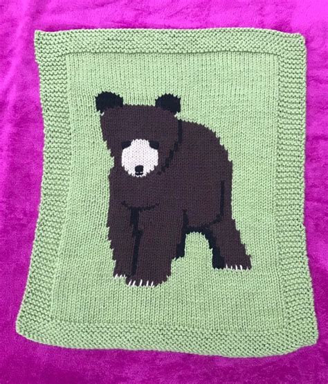 Bear Baby Blanket, Knitting Pattern - Etsy