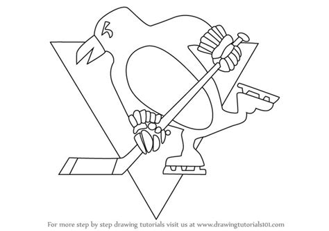 a drawing of a penguin with skis on its feet