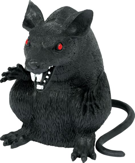 Evil Rat Prop, Black, 7-in, Indoor/Outdoor Decoration for Halloween ...