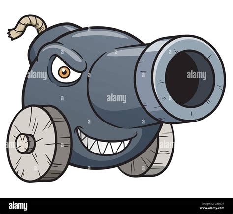 Vector illustration of Cannon Cartoon Stock Vector Image & Art - Alamy