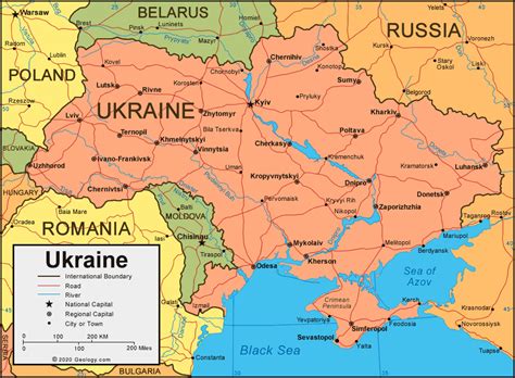 Ukraine Map and Satellite Image