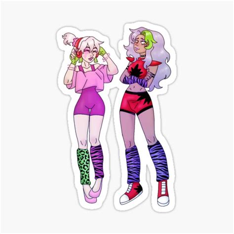 "Glamrock Chica & Roxanne Wolf" Sticker for Sale by Ohfrekb | Redbubble