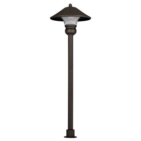 Hampton Bay Low-Voltage 10-Watt Equivalent Bronze Outdoor Integrated ...