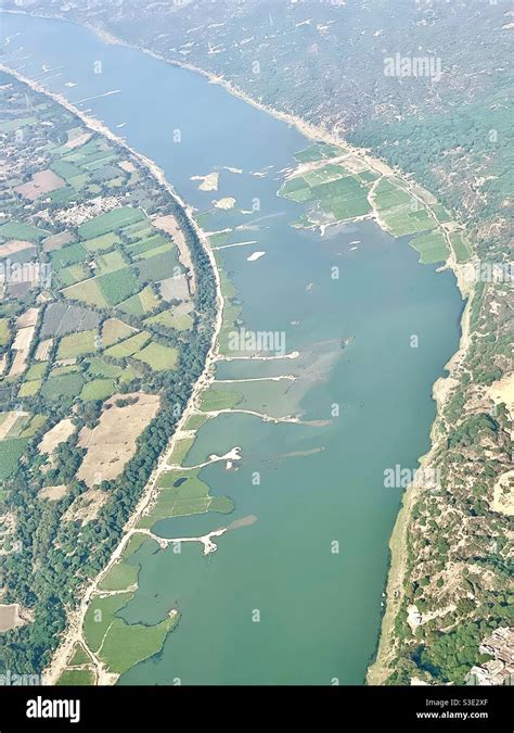 Aerial photography of Mahi river, Gujarat, India Stock Photo - Alamy