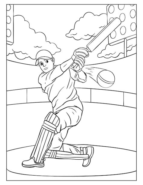 Premium Vector | Cricket coloring page for kids