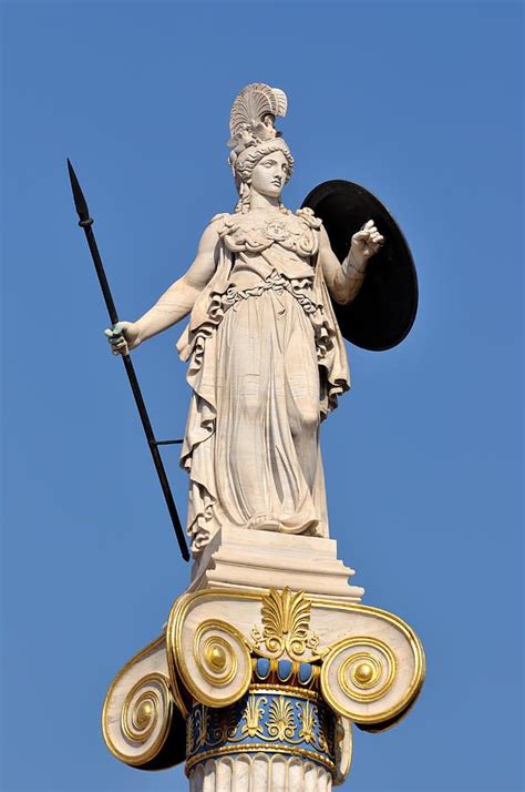 And this is Athena, the Greek goddess of wisdom and crafts. She was born from Zeus' head in full ...