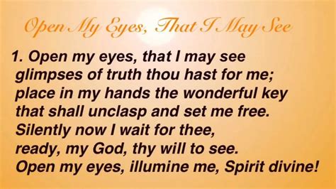 Open My Eyes, That I May See (United Methodist Hymnal #454) Chords - Chordify