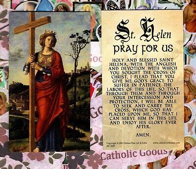 St. Helen - Prayer to Saint Helena - Paperstock Holy Card | eBay