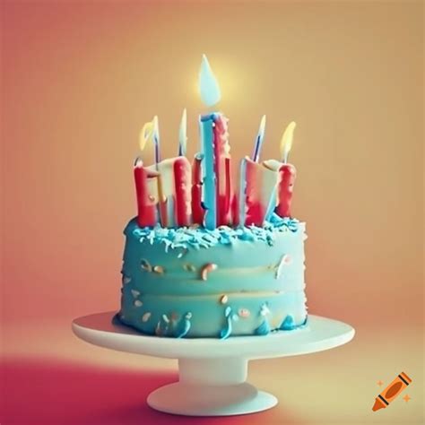 Birthday cake with candles