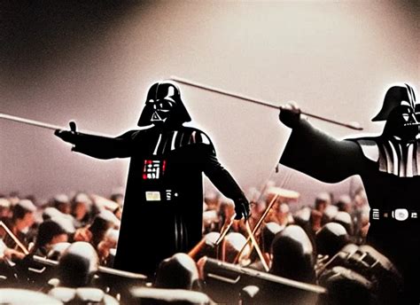 film still of Darth Vader conducting an orchestra | Stable Diffusion ...