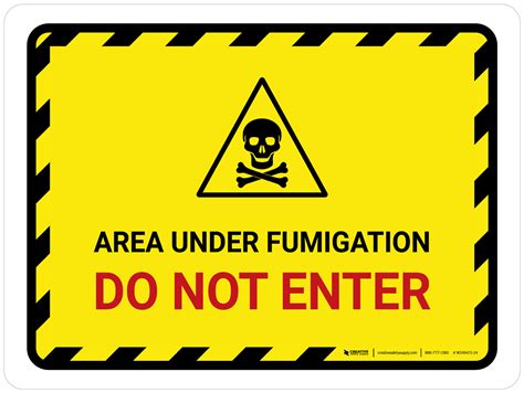 Area Under Fumigation - Do Not Enter Landscape - Wall Sign