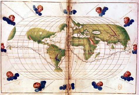 Map of Magellan's round the world voyage, 1519-1521 - Stock Image ...