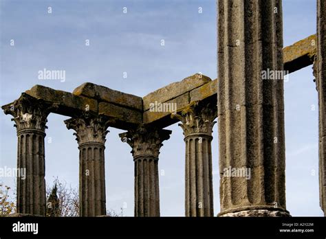 Roman temple (Emperor cult - also known as Goddess Diana Temple) in Stock Photo, Royalty Free ...