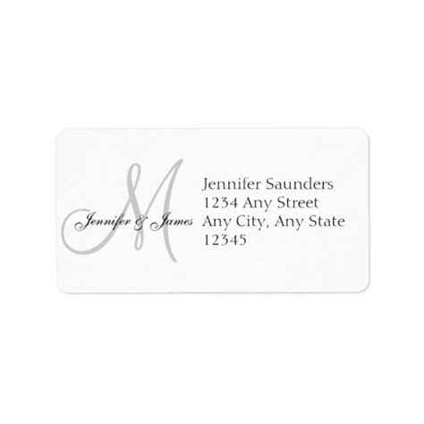 Monogram Wedding Reply Card Address Labels | Zazzle.com