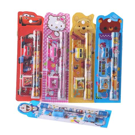 Kids Pencil Set Cute Cartoon Children Gift Colorful Stationery - China ...