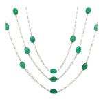 Emerald & Diamond Necklace | Silverhorn Jewelers Santa Barbara