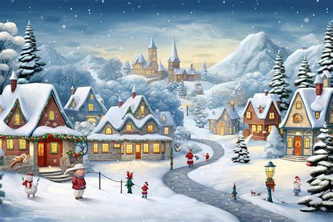 Charming Cartoon Winter Wonderland Background, Winter, 3d, Snow ...