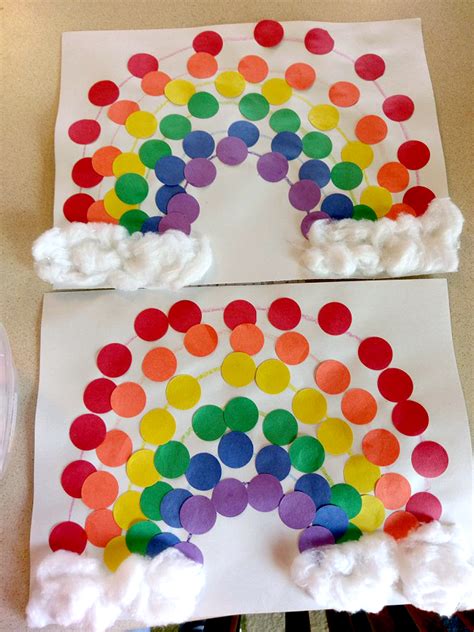 Easy Dot Rainbow Craft for Kids | St patricks day crafts for kids, Toddler art projects, Rainbow ...