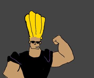 Johnny bravo flexing his muscles - Drawception