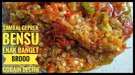 cara membuat sambal geprek bensu - YouTube