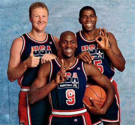 The three biggest stars of the 1992 Dream Team -- Michael Jordan, Larry ...