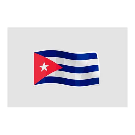 Cuba Flag Style 12 Sticker - DecalsHouse