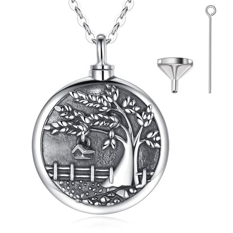 Merryshine Cremation Jewelry Family Tree Pattern 925 Sterling Silver Jewelry...