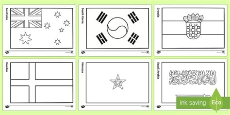 FREE! - The World Cup 2018 Country Flags Colouring Sheets - sports