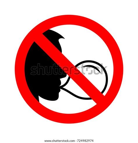 Sign No Chewing Gum Vector Illustration Stock Vector (Royalty Free) 724982974