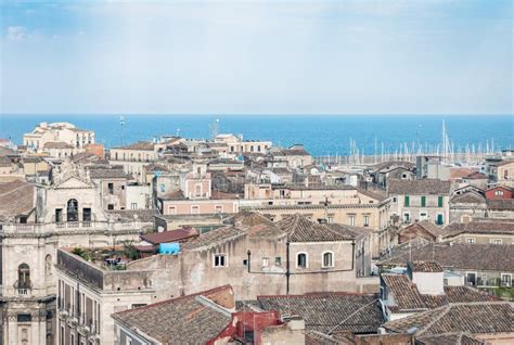 Catania Aerial Cityscape, Traditional Architecture of Sicily, Southern Italy Stock Photo - Image ...