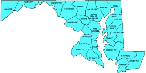 Maryland State Map With Counties - South Carolina Map