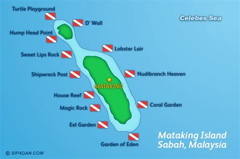 Sipadan Dive Site Map